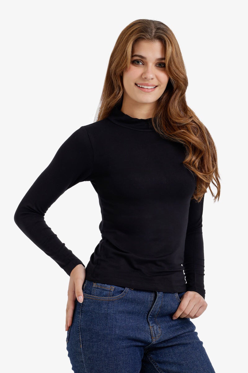 Carina Long Sleeve Basic Top - Image 2